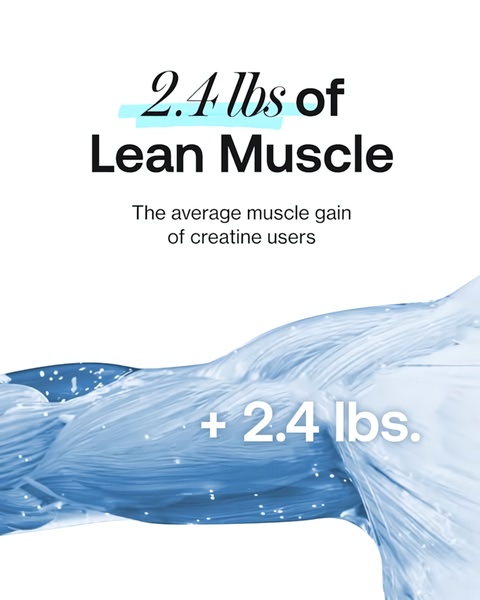 creatine, muscle supplement, fitness supplement, workout supplement, protein powder, bodybuilding supplement, sports nutrition, social proof, modern typography, fresh, trustworthy, blue, neutral